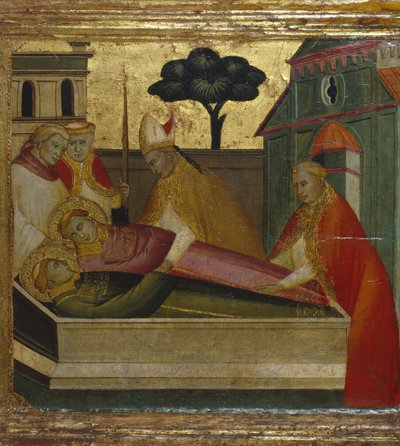 Sint Laurentius begraven in het graf van Sint Stefanus door Lorenzo di Niccolò